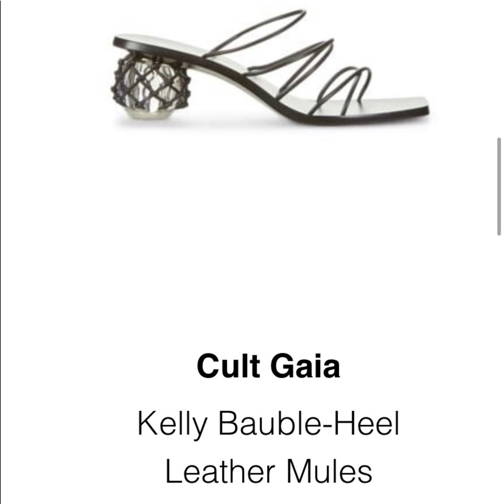 Cult Gaia Clear Ball Heel Mules (Black)